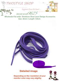 Wholesale Flat wide Shoelaces Shoe Laces Design Purple  