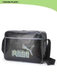 BN PUMA Glare II Cross Body Messenger / Shoulder PU Bag in Black 