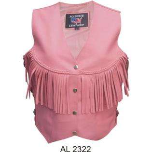 Allstate Leather, Inc. Allstate Leather Womens Fringed Vest (Analine 