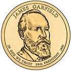   James Garfield Presidential Dollars P and D Mint Uncirculated coins