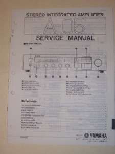 Yamaha Service Manual~A 05 Integrated Amplifier Amp  