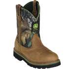John Deere Little Boys Leather Mossy Oak Western Boots Size 5