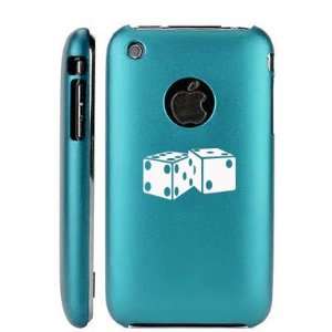   Blue E354 Aluminum Metal Back Case Dice Cell Phones & Accessories