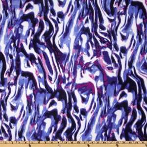  60 Wide Stretch Jersey ITY Knit Splatter Purple Fabric 