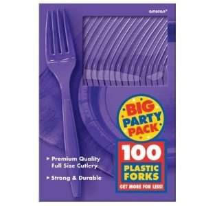  Costumes 203277 New Purple Big Party Pack  Forks Toys 