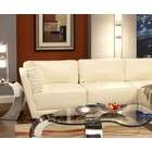 Coaster Contemporary White Bonded Leather Armless Chair