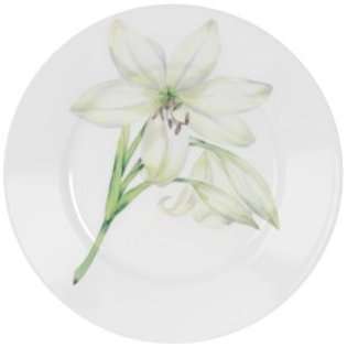 Corelle Lifestyles White Flower 10 3/4 Inch Dinner Plate 