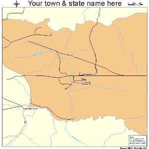  Street & Road Map of Mandaree, North Dakota ND   Printed 