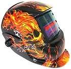 NEW Welding Helmet   Flames w/ Skull   Auto Darkening   SolarC.P.S