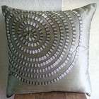   Decorative Pillow Covers   Silk Pillow Cover with Silver Pipe Sequins