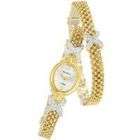 Armitron Womens Now Swarovski Crystal Accented Gold Tone Bracelet Set 