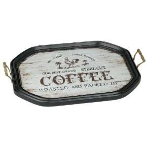  Vintage Coffee Sign Wood Serving Tray