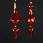 KSA Club Pack of 12 Shiny Red Glass Finial Hanging Christmas Ornaments 