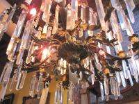 Antique French Bronze Dore Crystal Chandelier 19th Century  