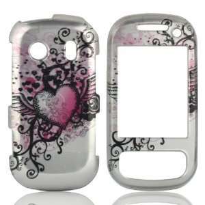  Samsung Seek M350 Grunge Heart Hard Case Cover Protector (free 