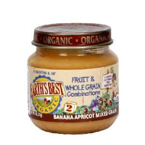 Earths Best Baby Food Banana Apricot & Mixed Grains At least 95% 