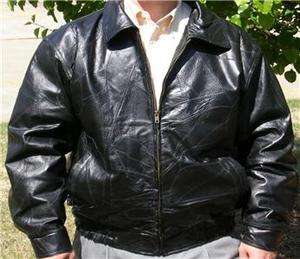 Motorcycle/Bomber Mosaic Black Leather Jacket Sz L NWT  