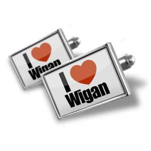 Cufflinks I Love Wigan region North West England, England   Hand 