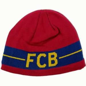 FC BARCELONA SOCCER OFFICIAL LOGO BEANIE CAP HAT  Sports 