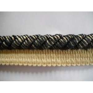  18 Yds Conso Black and Beige Lip Cording Arts, Crafts 
