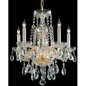   CL S, Swarovski Crystal Chandelier Lighting, 5 Light, 300 Watts, Brass