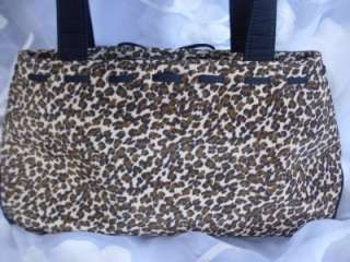 Beautiful Leopard & Black Liz Claiborne Satchel Handbag  