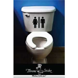 Unisex Bathroom Sign   Funny sticker for your toilet   vinyl decal 