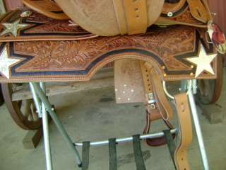   FULLY TOOLED WINNERS CIRCLE SILVER WESTERN SHOW HORSE SADDLE  
