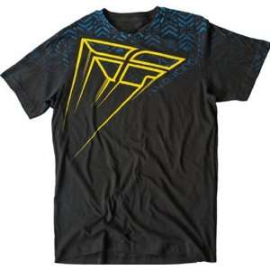  FLY RACING TOXICITEE CASUAL MX OFFROAD T SHIRT BLACK/BLUE 
