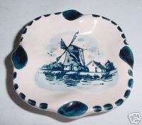 Vintage DELFT Ceramic WINDMILL ASHTRAY Holland  
