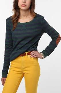 UrbanOutfitters  BDG Striped Elbow Patch Sweatshirt