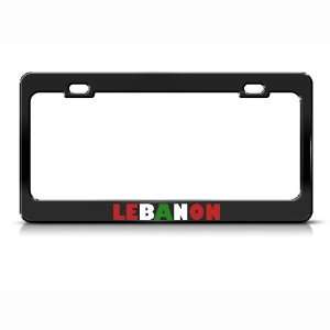 Lebanon Flag Country Metal license plate frame Tag Holder