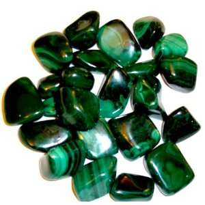  MiracleCrystals 5 Malachite Tumbled Stones, Heart Healing 
