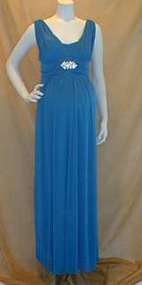 New Long Teal Vneck Maternity Dress 2X Plus Special NWT  