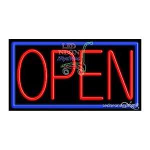  Open Neon Sign 20 inch tall x 37 inch wide x 3.5 inch deep 