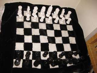 RARE Handmade Ceramic Chess Set Large Pieces GORGEOUS  
