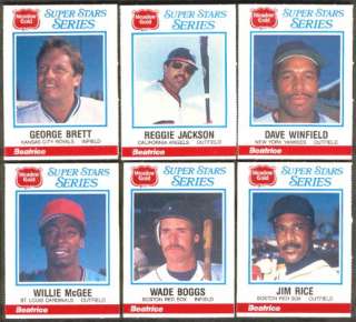 Willie McGee #10 1986 Meadow Gold Stat Back  