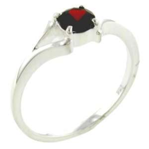  Round Garnet Color Cubic Zirconia Ring Pugster Jewelry