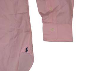   RALPH LAUREN MENS SOLID PINK REGENT CUSTOM FIT DRESS SHIRT 16.5  