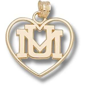 University of Montana UM Heart Pendant (Gold Plated)  