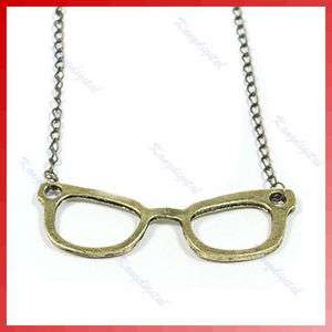 Korean style Antique old glasses chain necklace cute  
