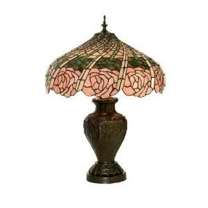  Meyda Tiffany Lamp 81461 24H Rose Swirl Table Lamp