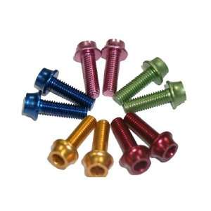  10pcs M5 Bike Water Bottle Cage Bolts,red,gold,blue,green 