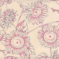 Sun Flowers Salmon Pink Quilting Sewing Craft Fabric  