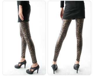   Wetlook Glossy Shiny Skinny Pants Faux Leather Leggings, made in Korea