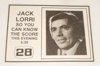 1974 WSJV tv ad ~ JACK LORRI  