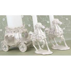 Once Upon A Time 3pc Unity Candle Holder Stand Set  