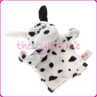 ANIMAL PUPPET Spotted Dog NEW Kids Hand PLUSH Cute TOY  
