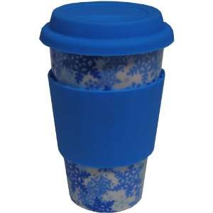 Eco Cup Holiday Edition   Blue Snowflakes 