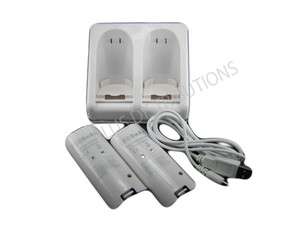 DUAL REMOTE CONTROLLER CHARGER +2 BATTERY PACKS FOR Wii  